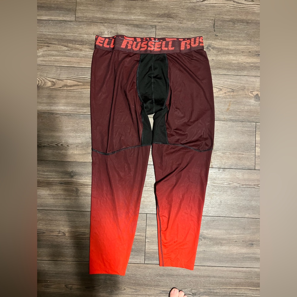 RUSSELL  dri-power 360 Cool Base Layer Red To Burgandy Fade Mens 2XL/2XG (44-46)